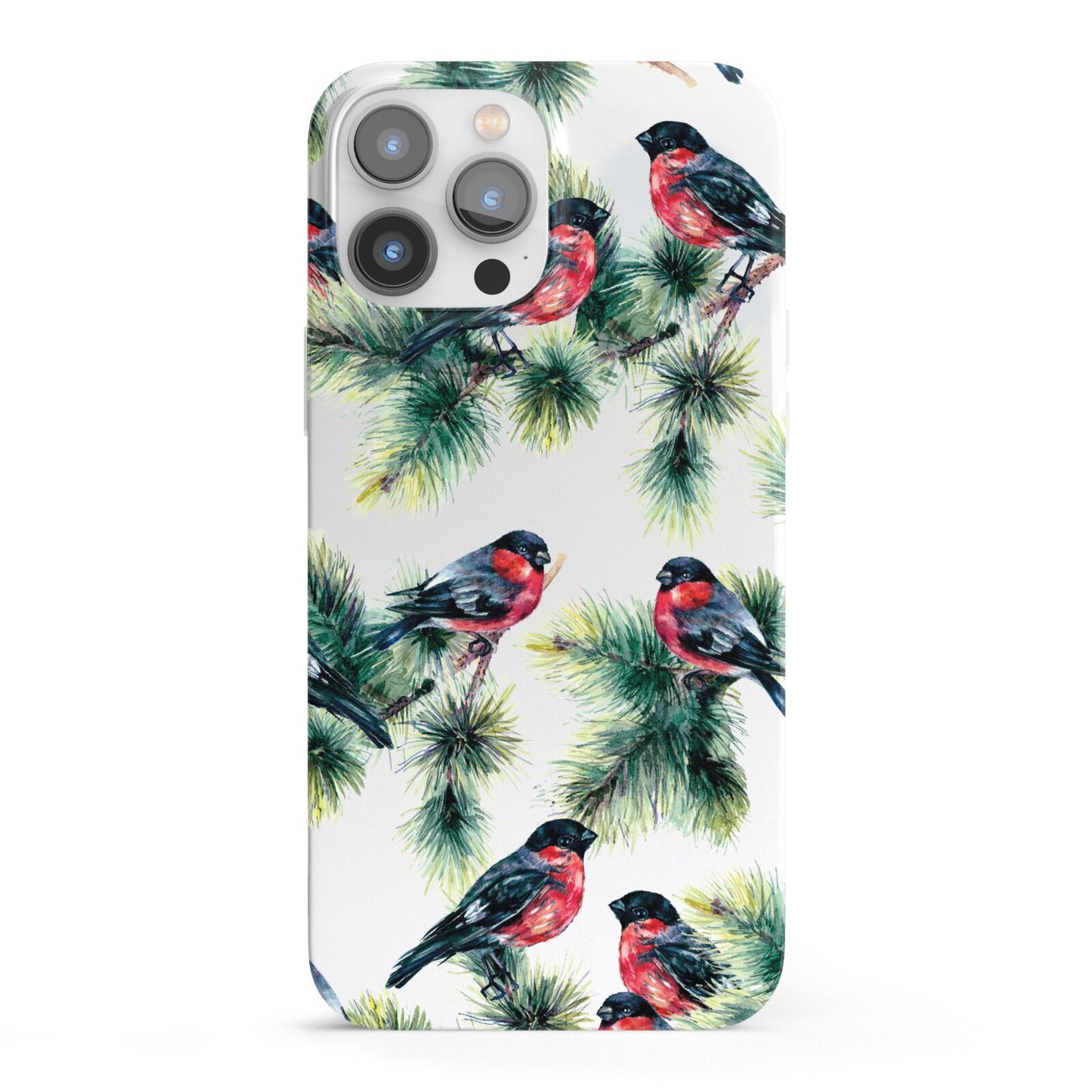 Bullfinch Pine Tree iPhone 13 Pro Max Full Wrap 3D Snap Case