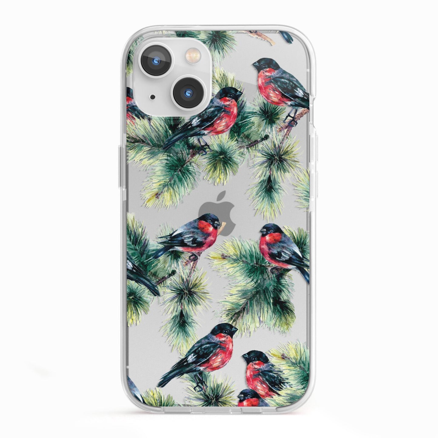 Bullfinch Pine Tree iPhone 13 TPU Impact Case with White Edges