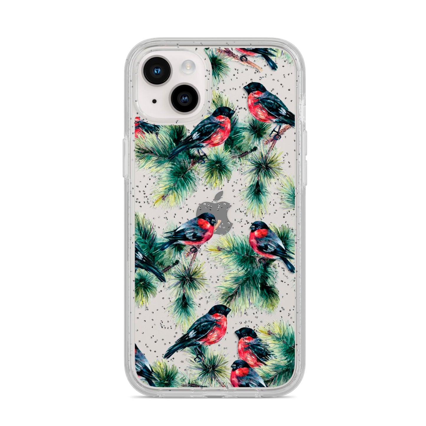 Bullfinch Pine Tree iPhone 14 Plus Glitter Tough Case Starlight