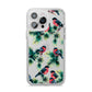 Bullfinch Pine Tree iPhone 14 Pro Max Clear Tough Case Silver