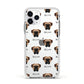 Bullmastiff Icon with Name Apple iPhone 11 Pro in Silver with White Impact Case