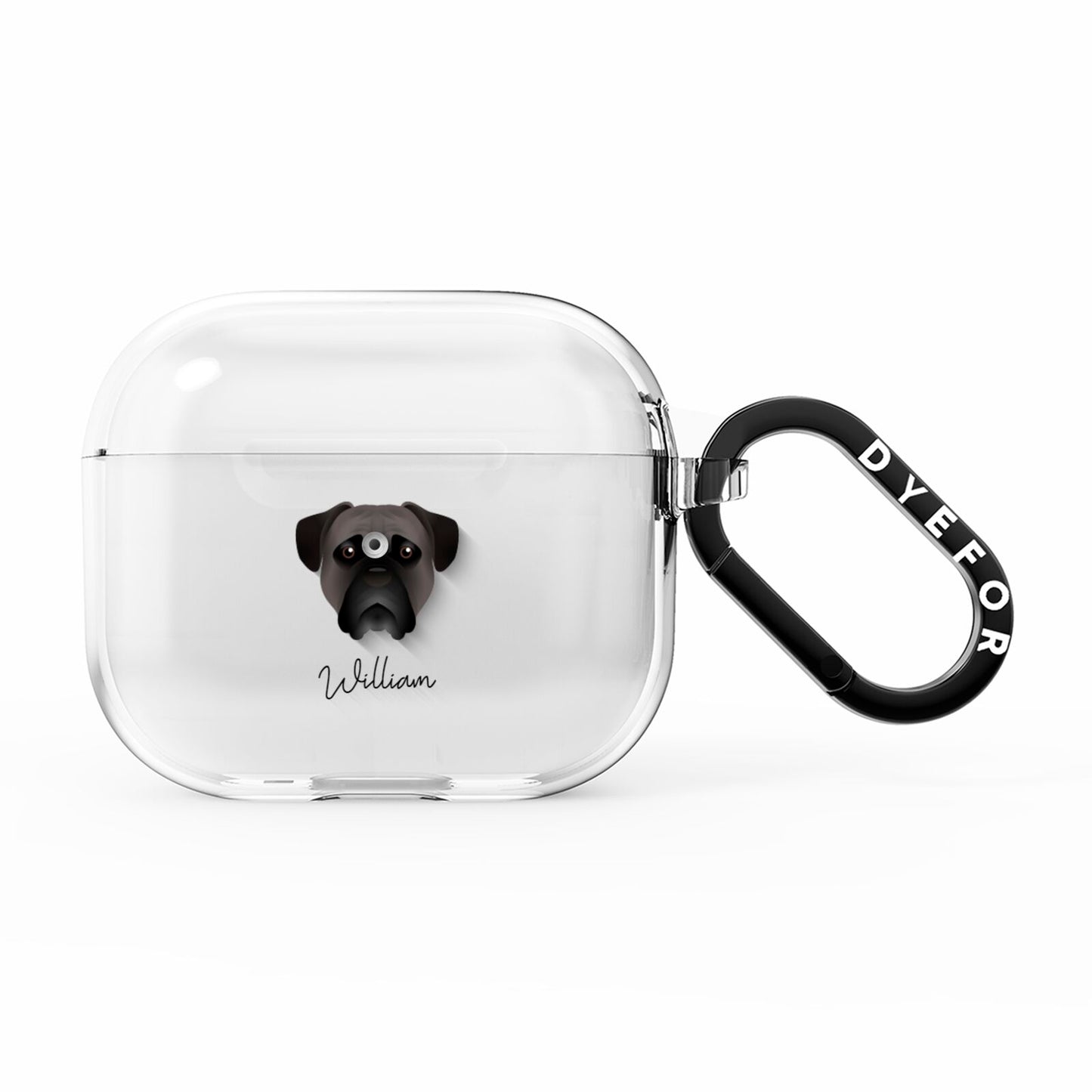 Bullmastiff Personalised AirPods Clear Case 3rd Gen
