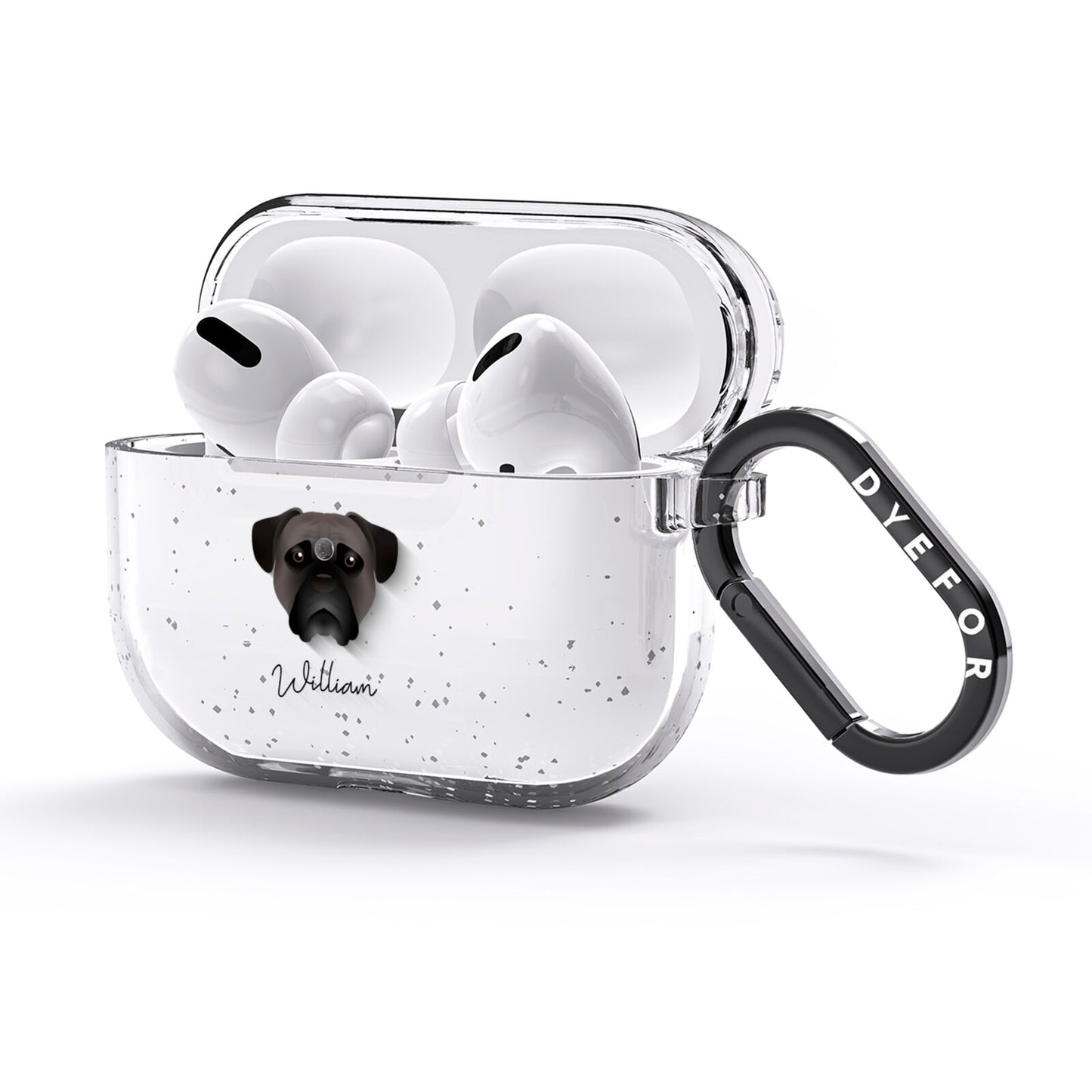 Bullmastiff Personalised AirPods Glitter Case 3rd Gen Side Image