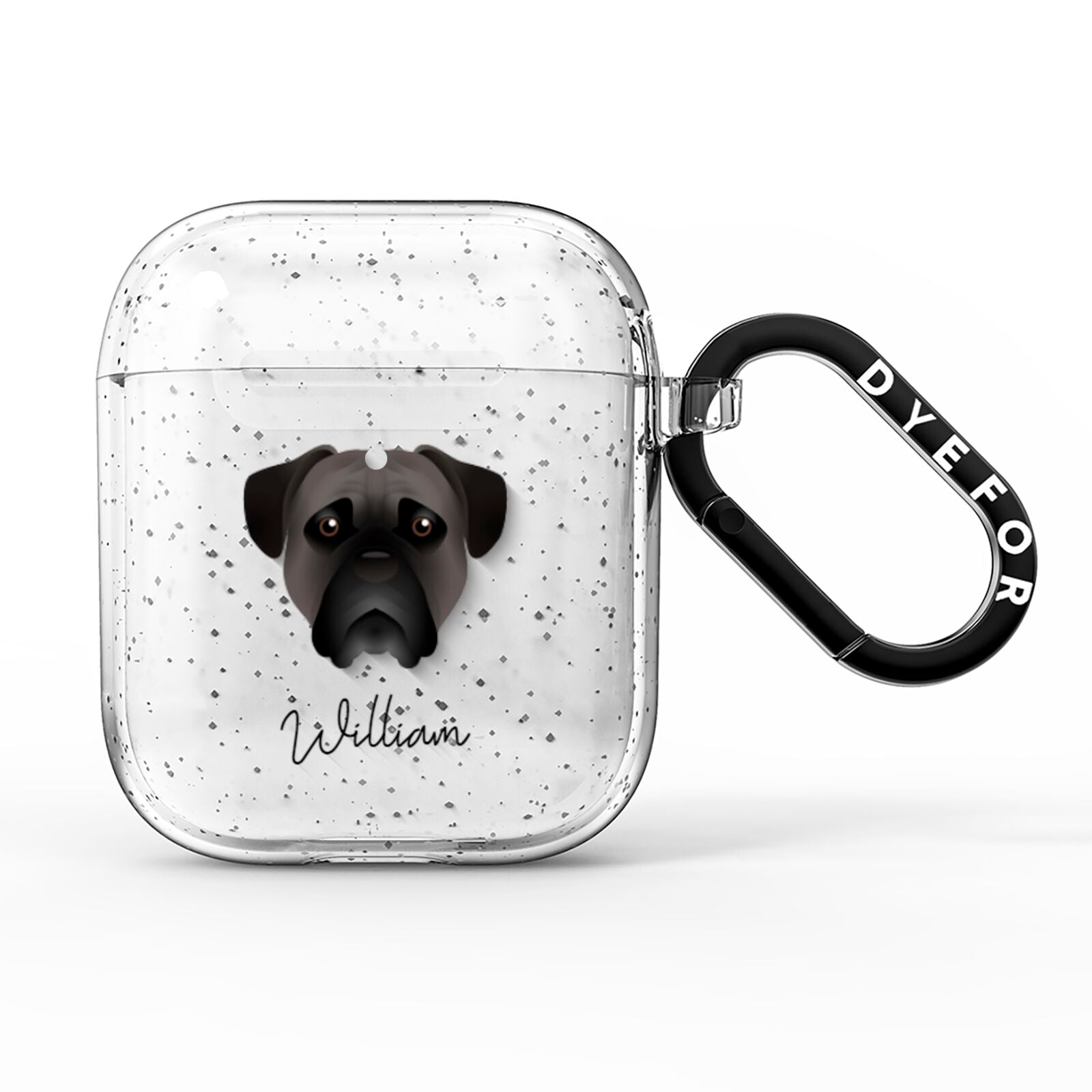 Bullmastiff Personalised AirPods Glitter Case