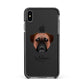 Bullmastiff Personalised Apple iPhone Xs Max Impact Case Black Edge on Black Phone