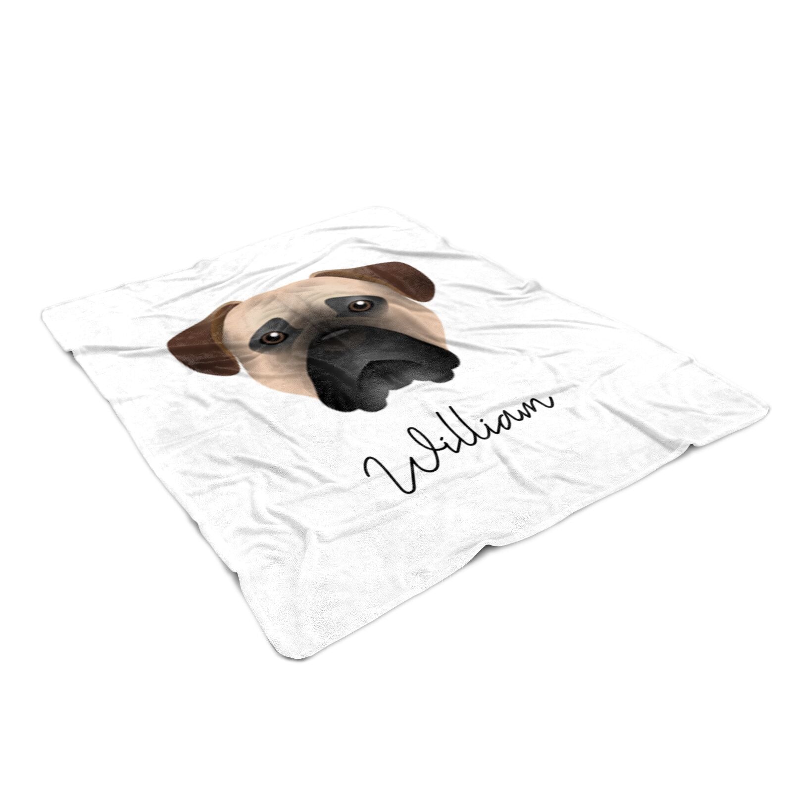 Bullmastiff Personalised Medium Fleece Blankets