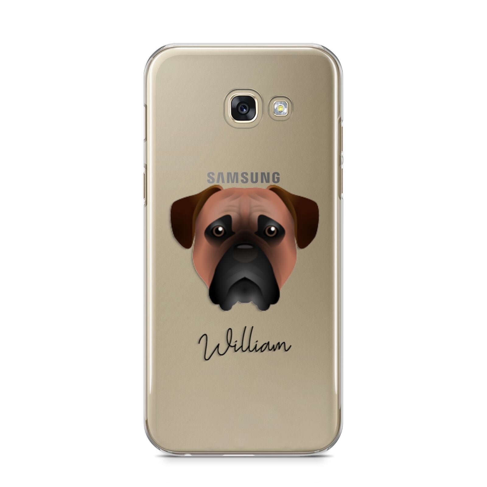 Bullmastiff Personalised Samsung Galaxy A5 2017 Case on gold phone