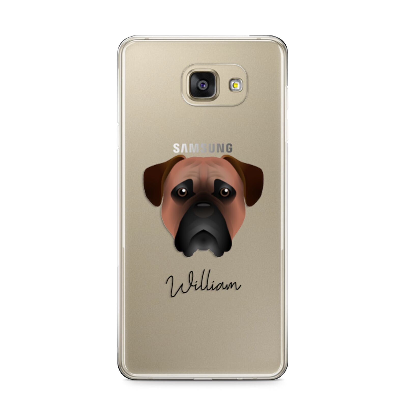 Bullmastiff Personalised Samsung Galaxy A9 2016 Case on gold phone