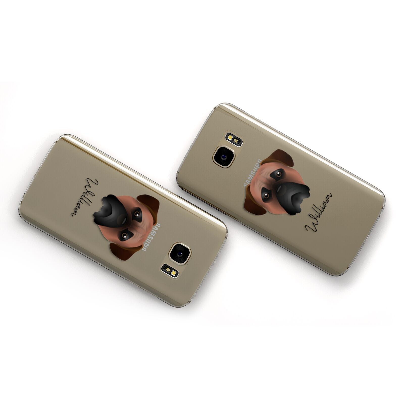 Bullmastiff Personalised Samsung Galaxy Case Flat Overview