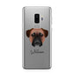 Bullmastiff Personalised Samsung Galaxy S9 Plus Case on Silver phone
