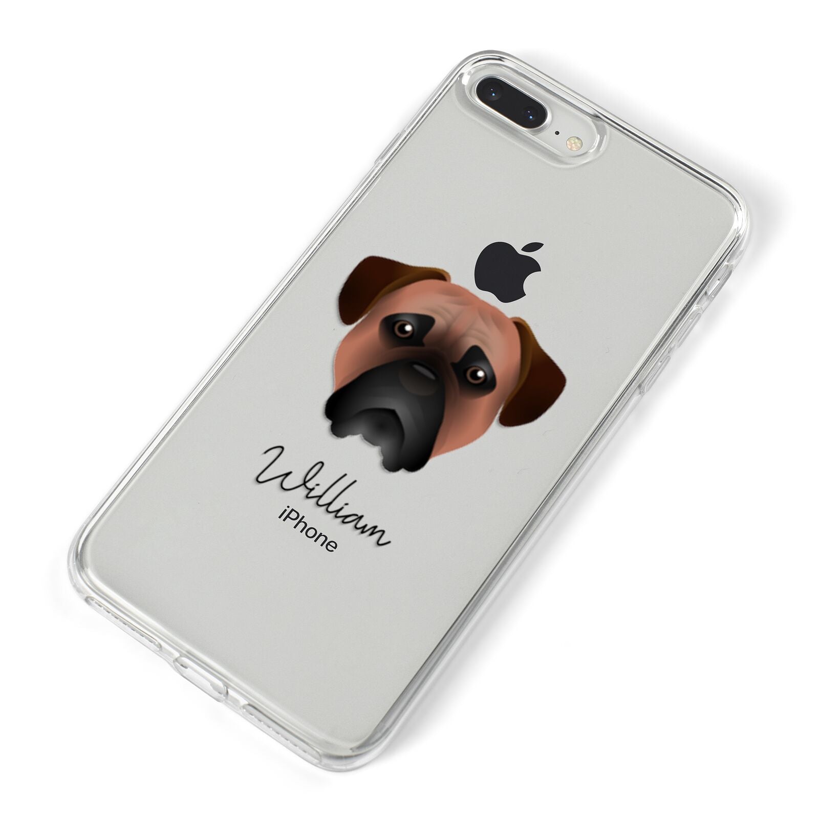 Bullmastiff Personalised iPhone 8 Plus Bumper Case on Silver iPhone Alternative Image