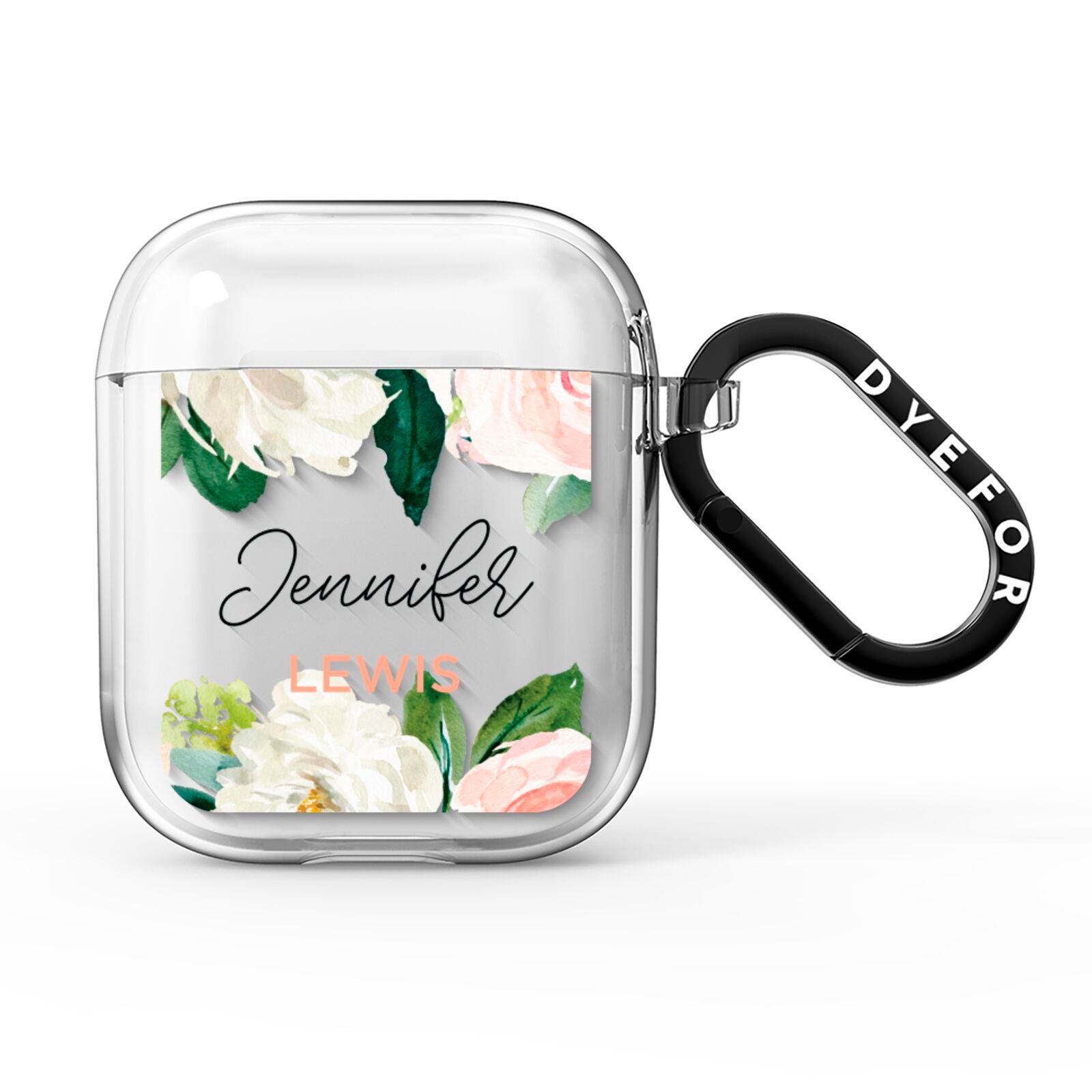 Bunches of Roses Personalised Names AirPods Clear Case