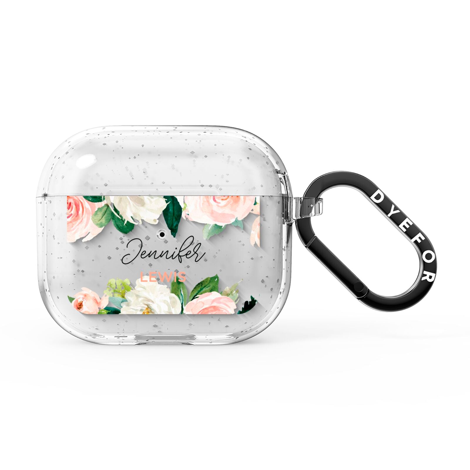 Bunches of Roses Personalised Names AirPods Glitter Case 3rd Gen