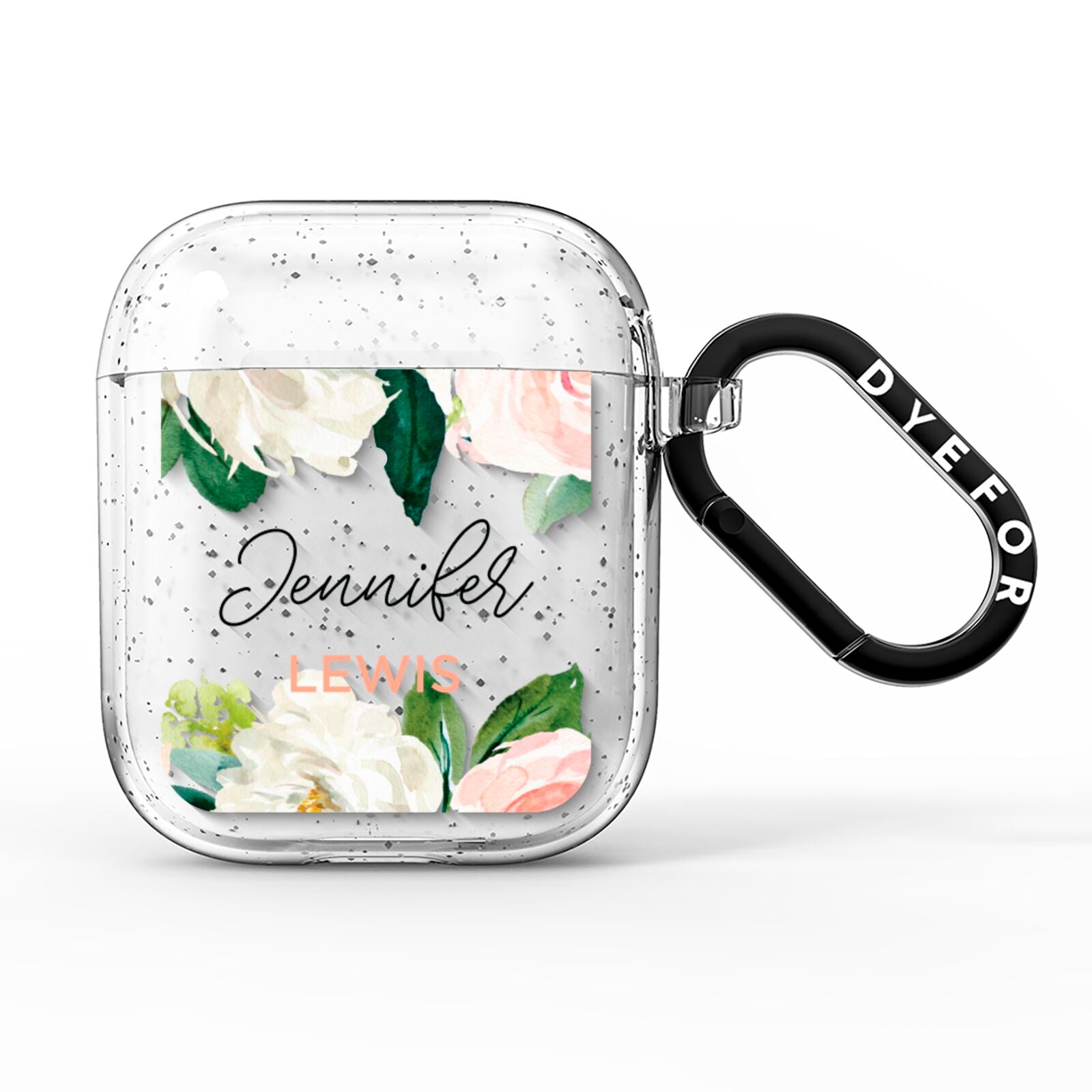 Personalized Engrave Airpods Case Bunches Of Roses Personalised