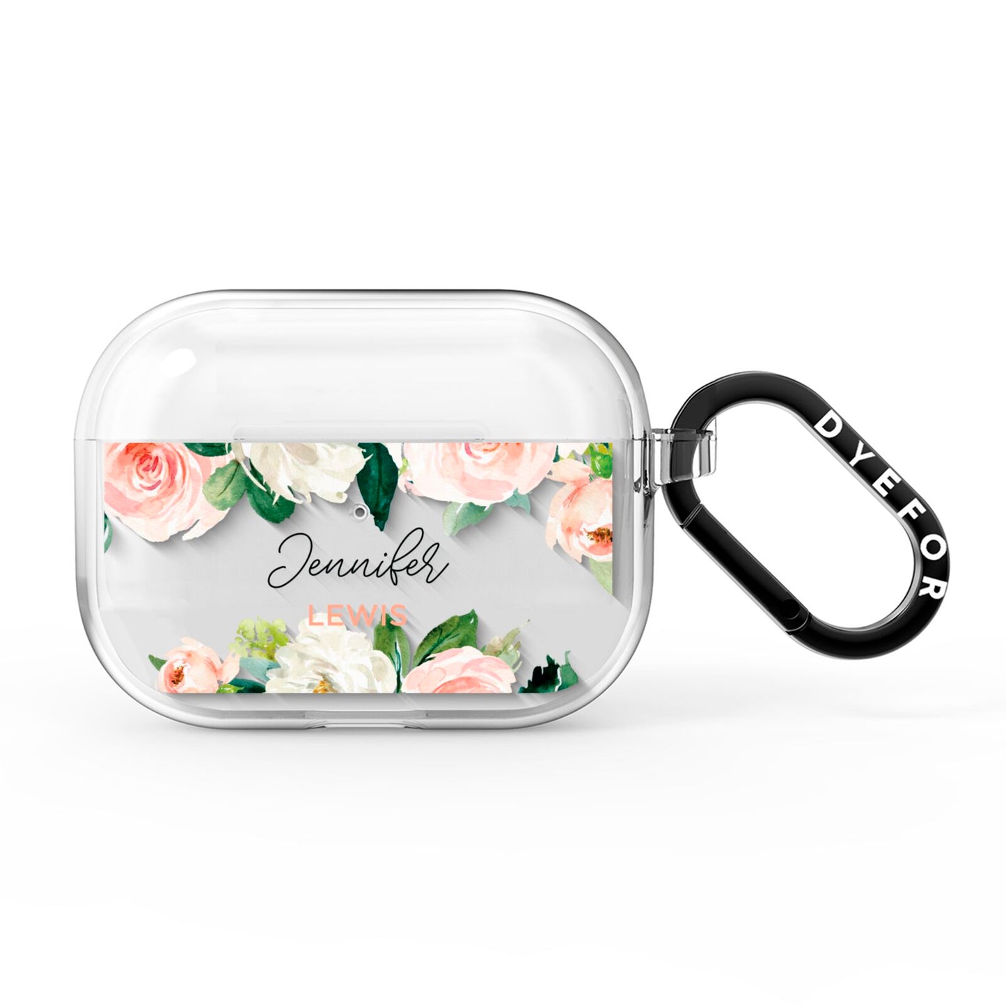 Bunches of Roses Personalised Names AirPods Pro Clear Case
