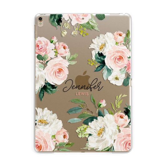 Bunches of Roses Personalised Names Apple iPad Gold Case