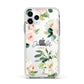 Bunches of Roses Personalised Names Apple iPhone 11 Pro in Silver with White Impact Case