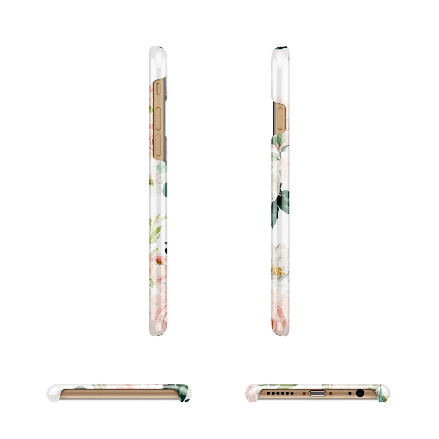 Bunches of Roses Personalised Names Apple iPhone 6 3D Wrap Snap Case Angled Images