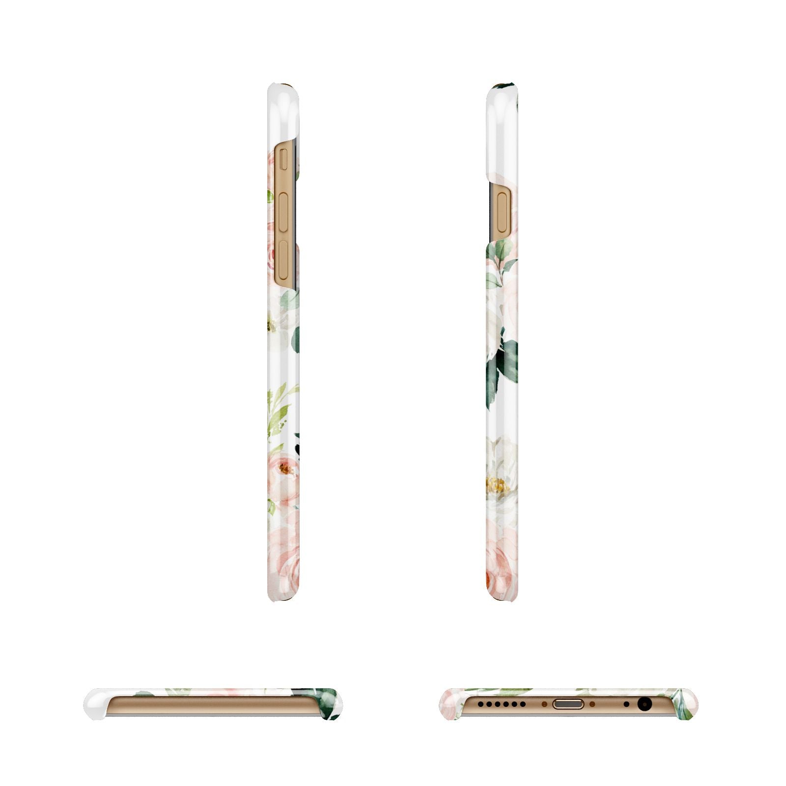 Bunches of Roses Personalised Names Apple iPhone 6 3D Wrap Snap Case Angled Images