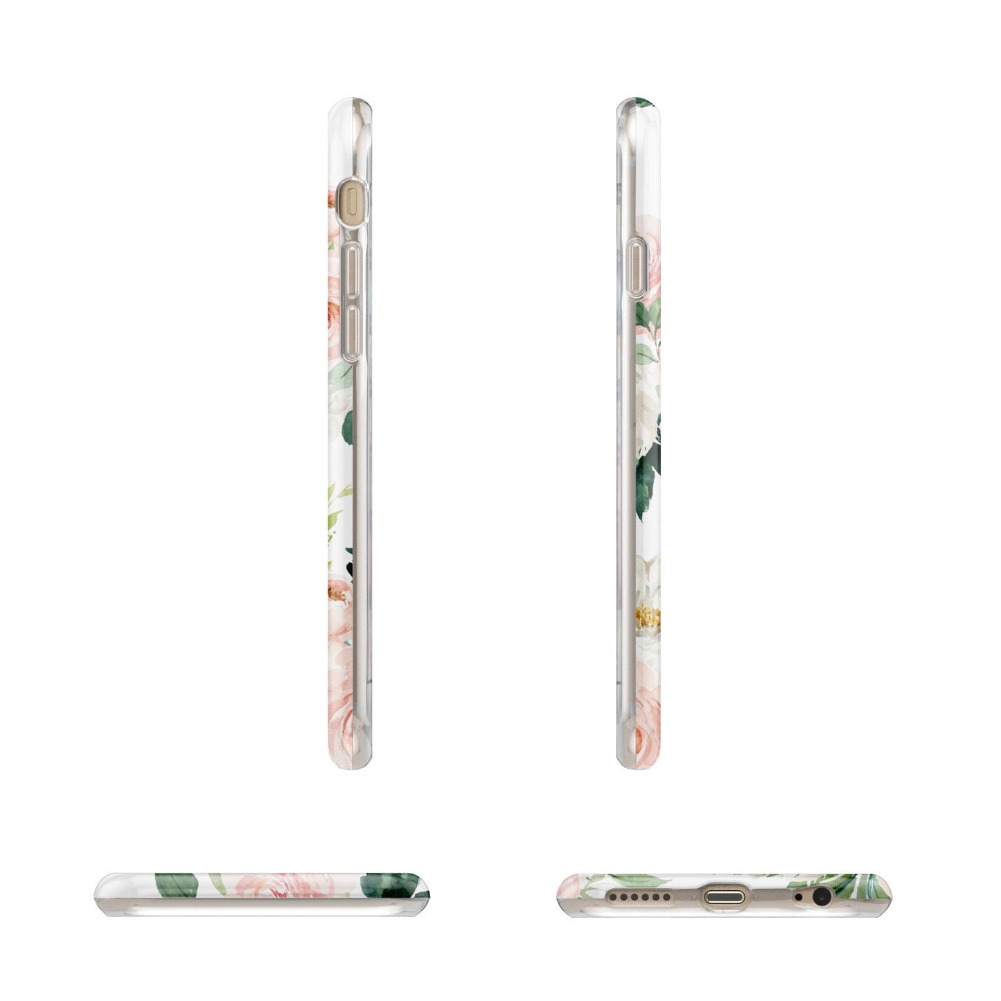 Bunches of Roses Personalised Names Apple iPhone 6 3D Wrap Tough Case Alternative Image Angles