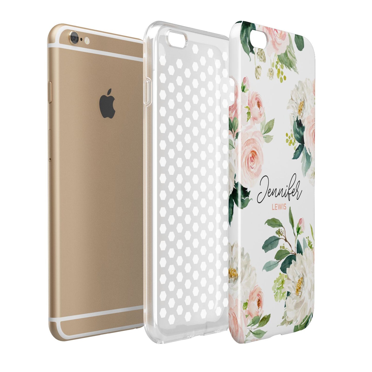 Bunches of Roses Personalised Names Apple iPhone 6 Plus 3D Tough Case Expand Detail Image
