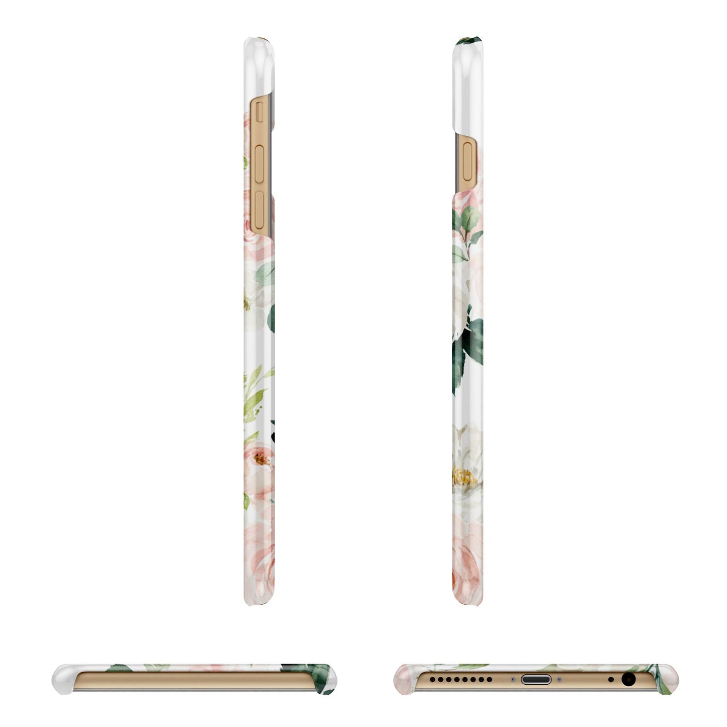 Bunches of Roses Personalised Names Apple iPhone 6 Plus 3D Wrap Snap Case Angled Images