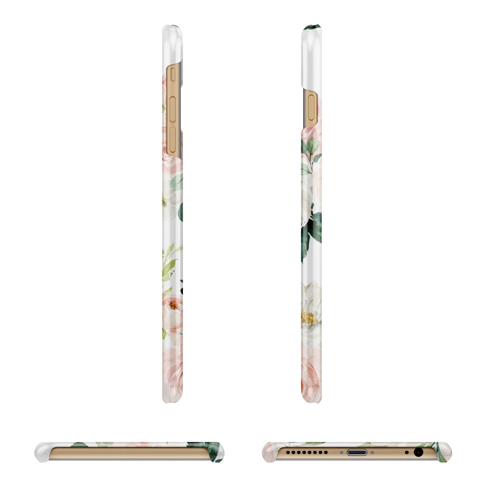 Bunches of Roses Personalised Names Apple iPhone 6 Plus 3D Wrap Snap Case Angled Images