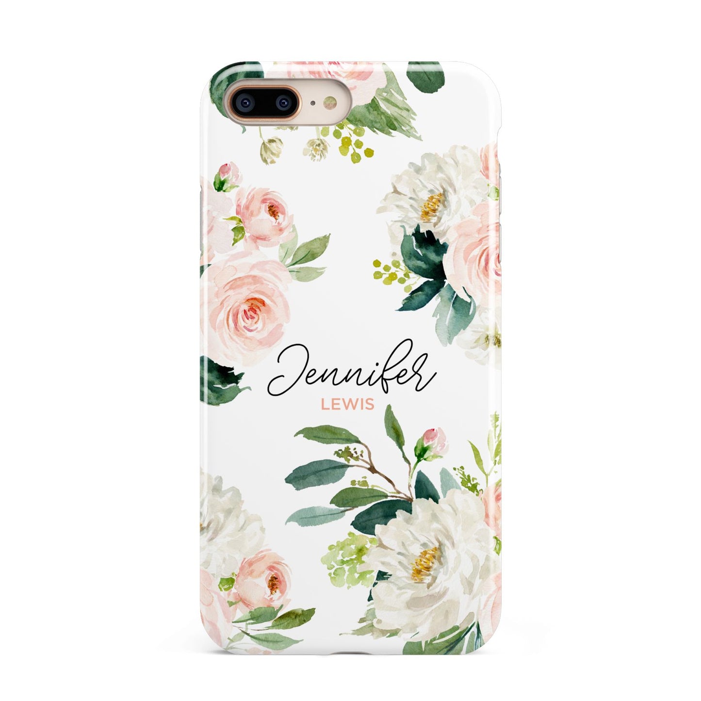 Bunches of Roses Personalised Names Apple iPhone 7 8 Plus 3D Tough Case