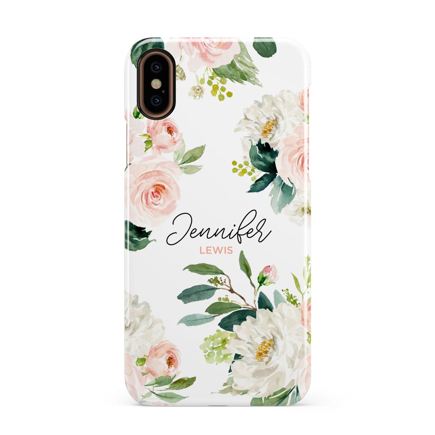 Bunches of Roses Personalised Names Apple iPhone XS 3D Snap Case