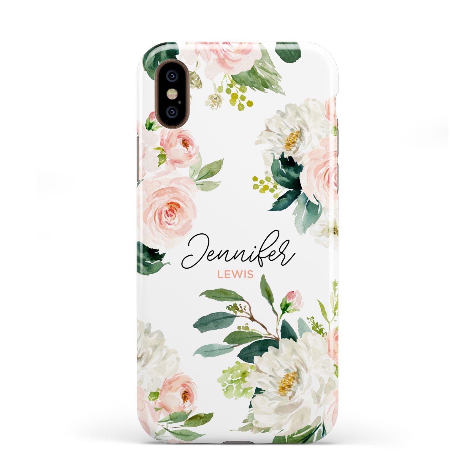 Bunches of Roses Personalised Names Apple iPhone XS 3D Tough