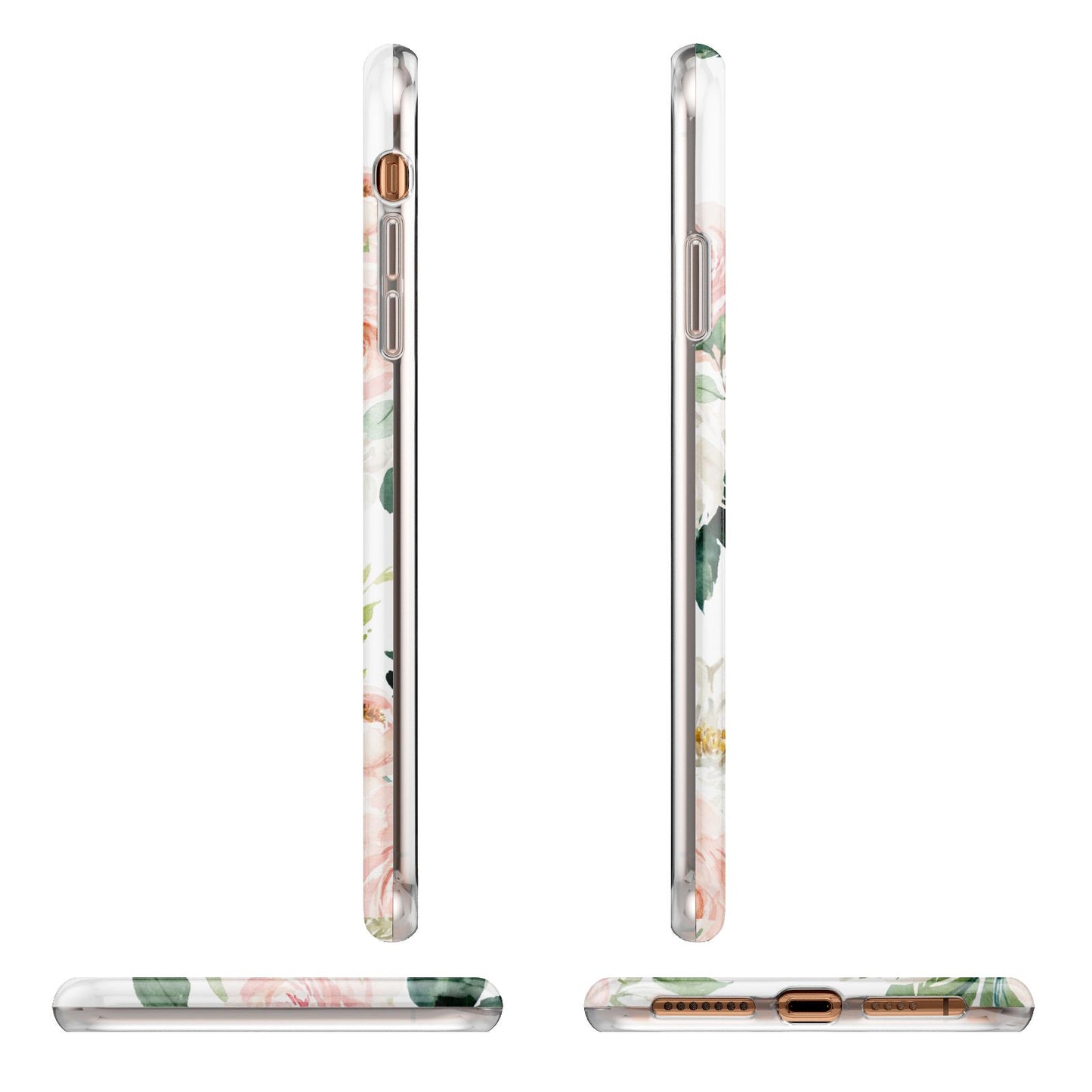 Bunches of Roses Personalised Names Apple iPhone XS Max 3D Wrap Tough Case Alternative Image Angles