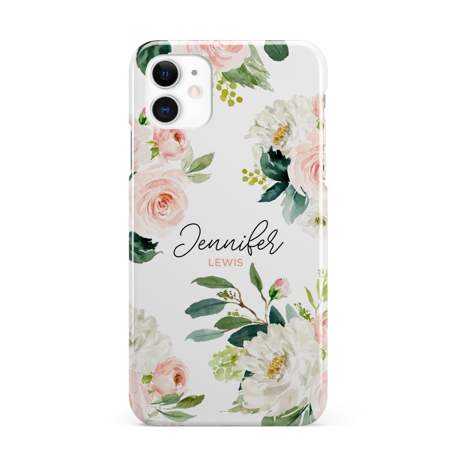 Bunches of Roses Personalised Names iPhone 11 3D Snap Case