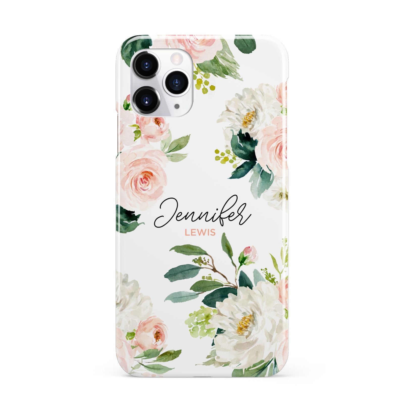 Bunches of Roses Personalised Names iPhone 11 Pro 3D Snap Case