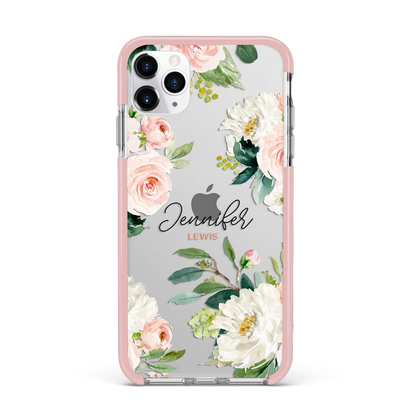 Bunches of Roses Personalised Names iPhone 11 Pro Max Impact Pink Edge Case