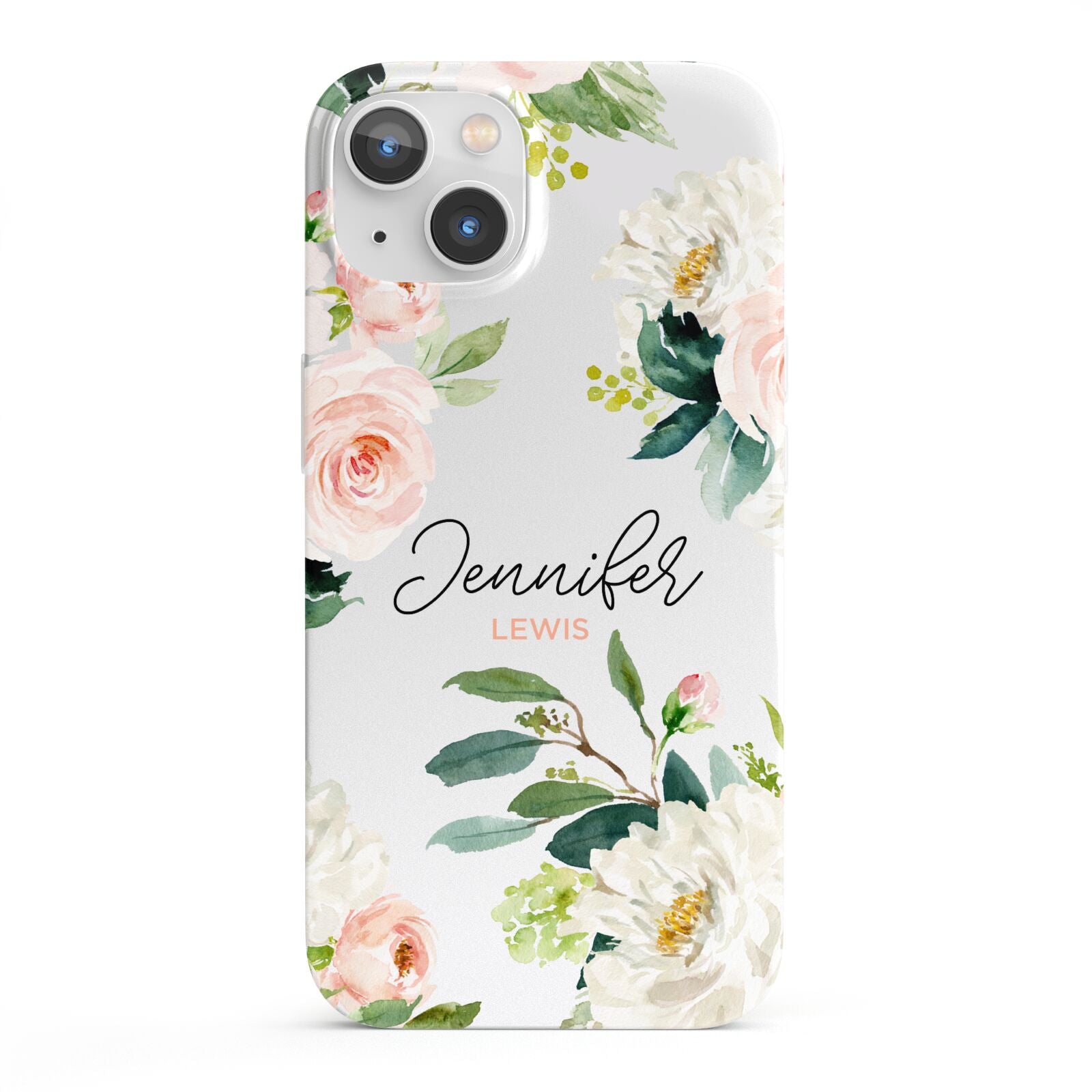 Bunches of Roses Personalised Names iPhone 13 Full Wrap 3D Snap Case