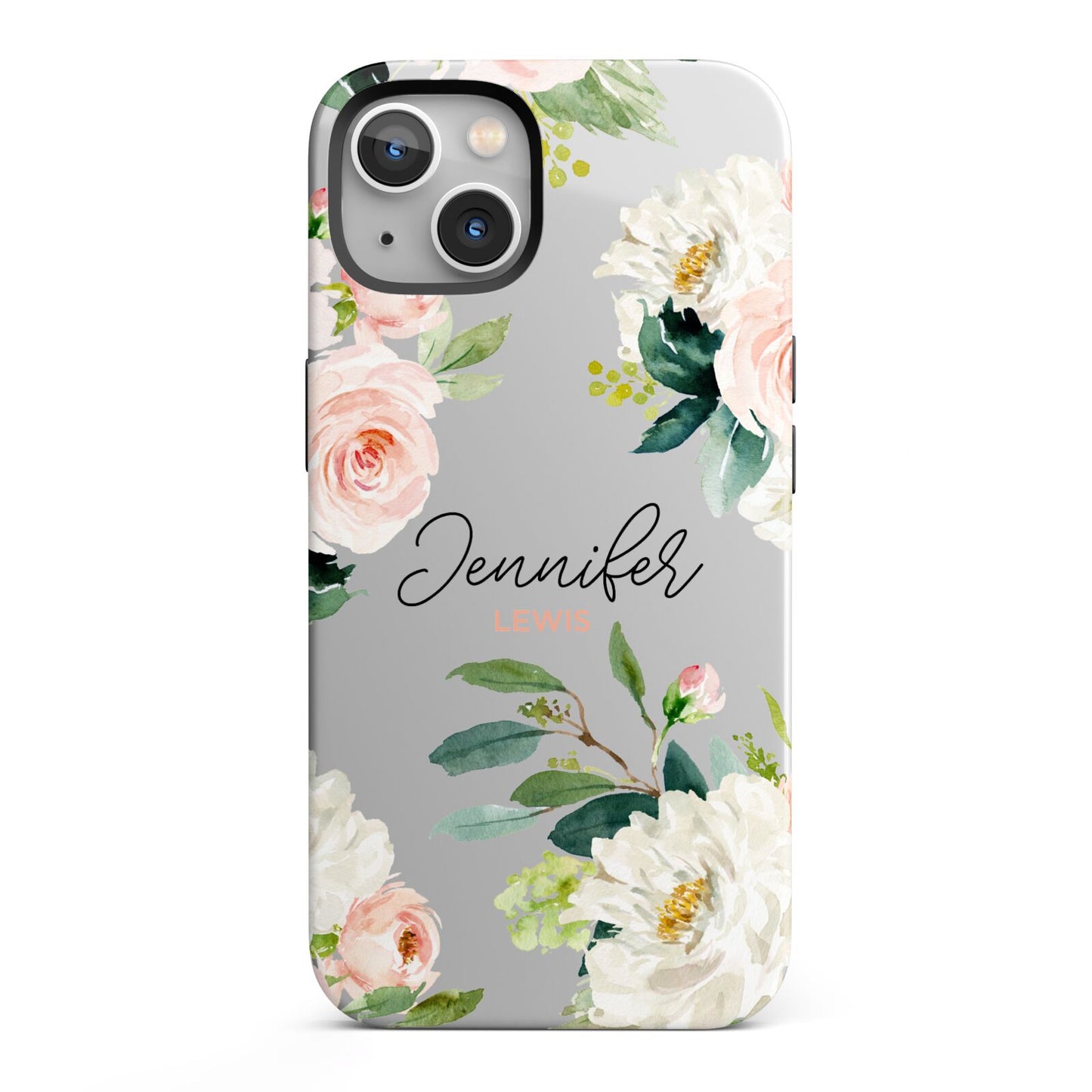 Bunches of Roses Personalised Names iPhone 13 Full Wrap 3D Tough Case