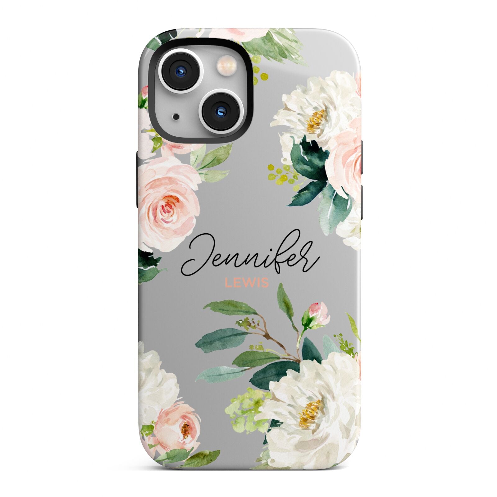 Bunches of Roses Personalised Names iPhone 13 Mini Full Wrap 3D Tough Case