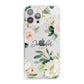 Bunches of Roses Personalised Names iPhone 13 Pro Max Clear Bumper Case