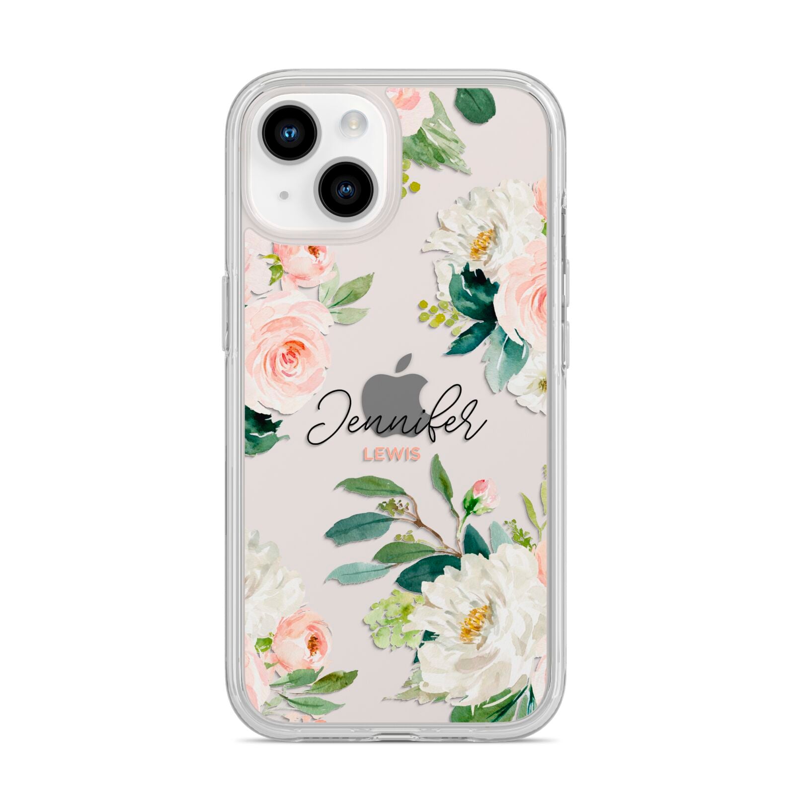 Bunches of Roses Personalised Names iPhone 14 Clear Tough Case Starlight