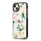 Bunches of Roses Personalised Names iPhone 14 Plus Black Impact Case Side Angle on Silver phone