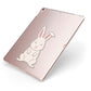 Bunny Apple iPad Case on Rose Gold iPad Side View