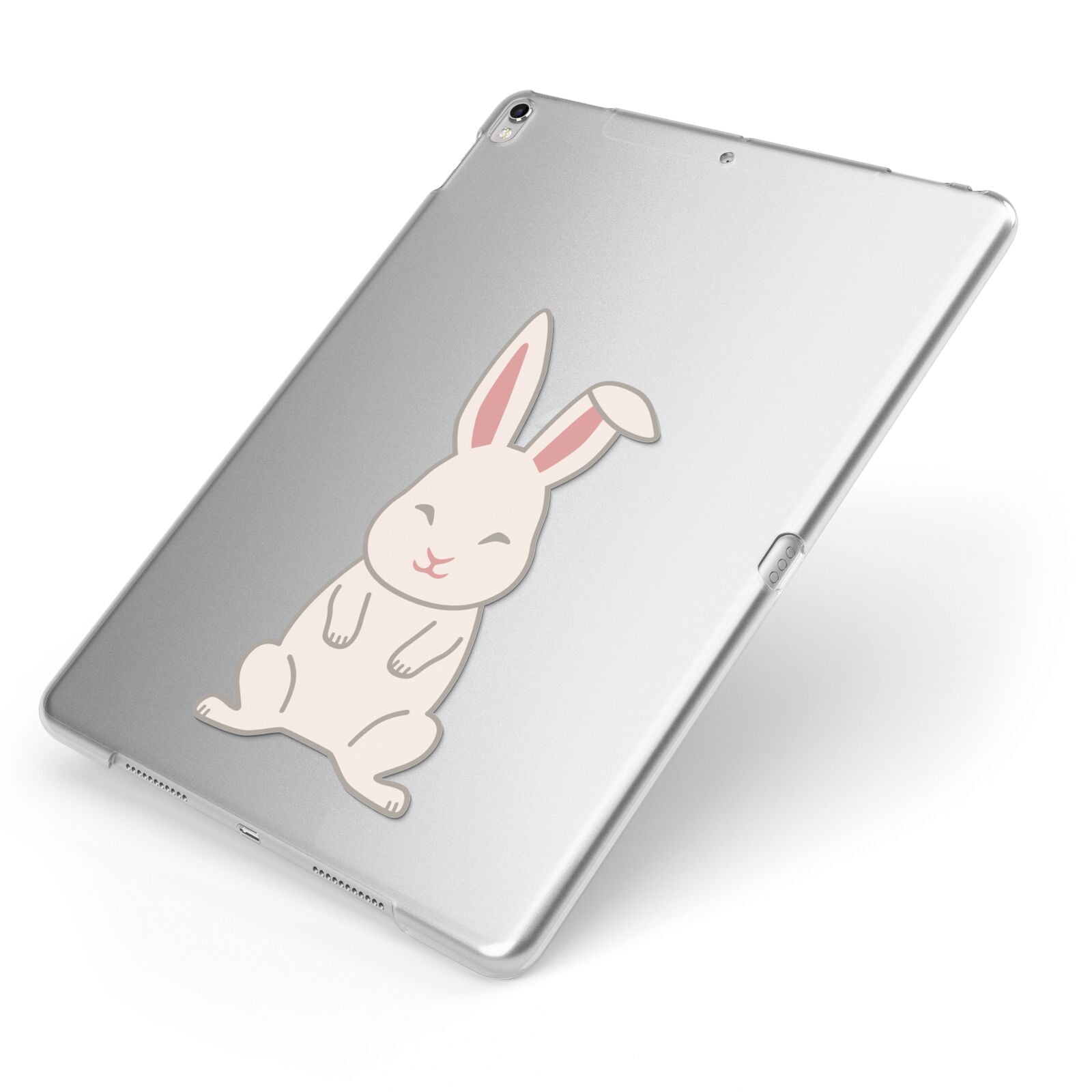 Bunny Apple iPad Case on Silver iPad Side View