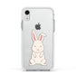 Bunny Apple iPhone XR Impact Case White Edge on Silver Phone