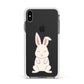 Bunny Apple iPhone Xs Max Impact Case White Edge on Black Phone