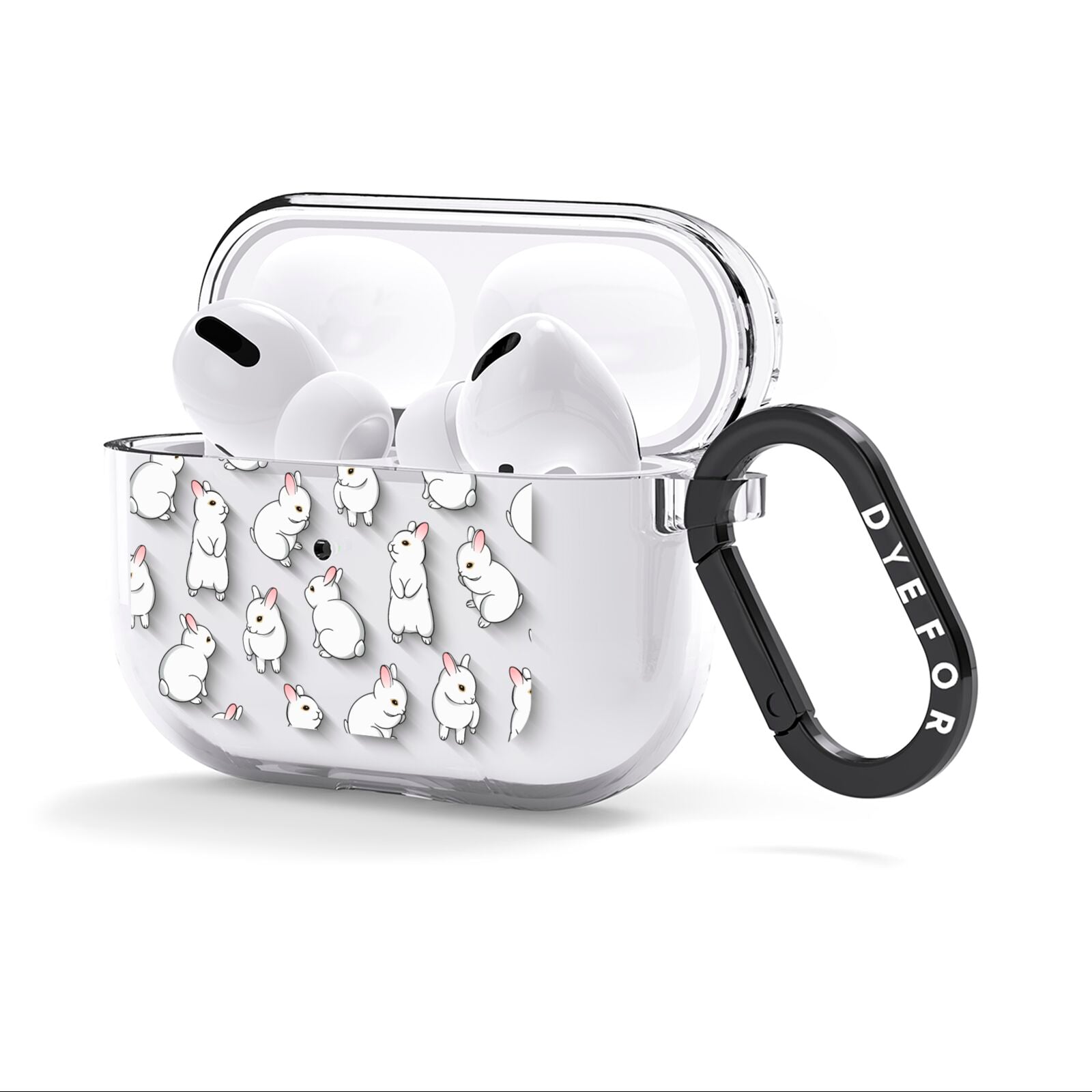 Bunny Rabbit AirPods Clear Case 3rd Gen Side Image