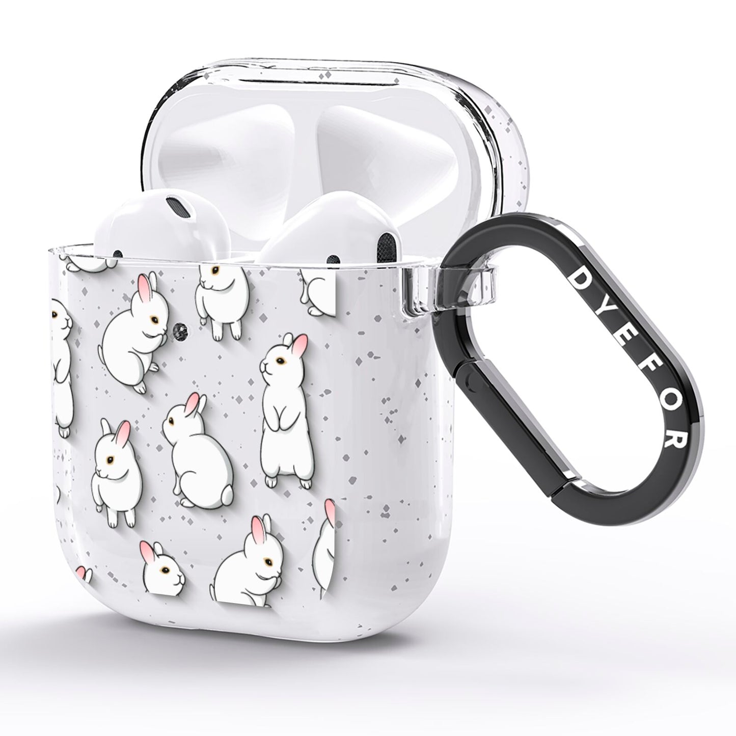 Bunny Rabbit AirPods Glitter Case Side Image