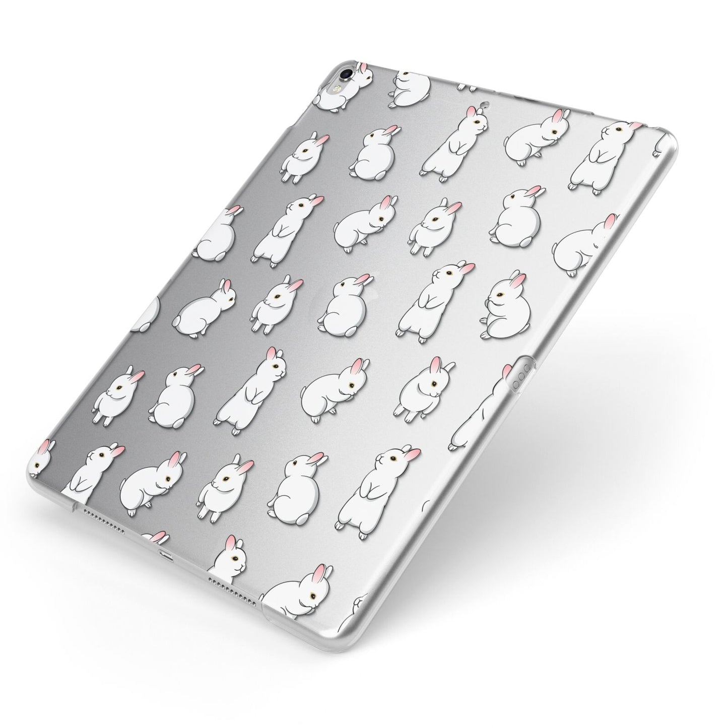 Bunny Rabbit Apple iPad Case on Silver iPad Side View