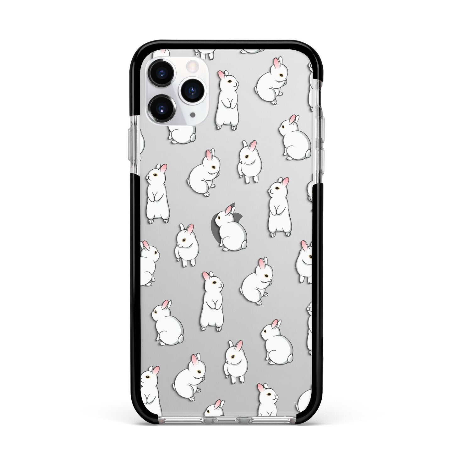 Bunny Rabbit Apple iPhone 11 Pro Max in Silver with Black Impact Case