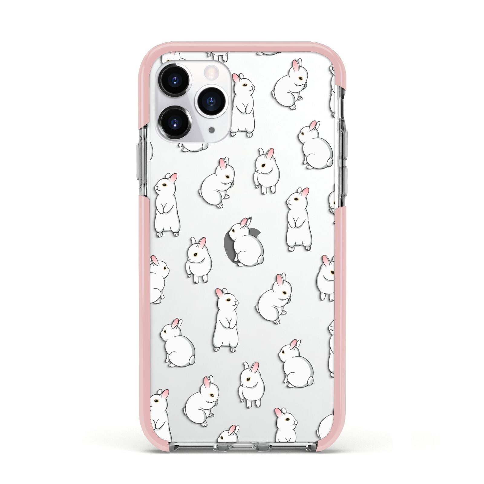 Bunny Rabbit Apple iPhone 11 Pro in Silver with Pink Impact Case