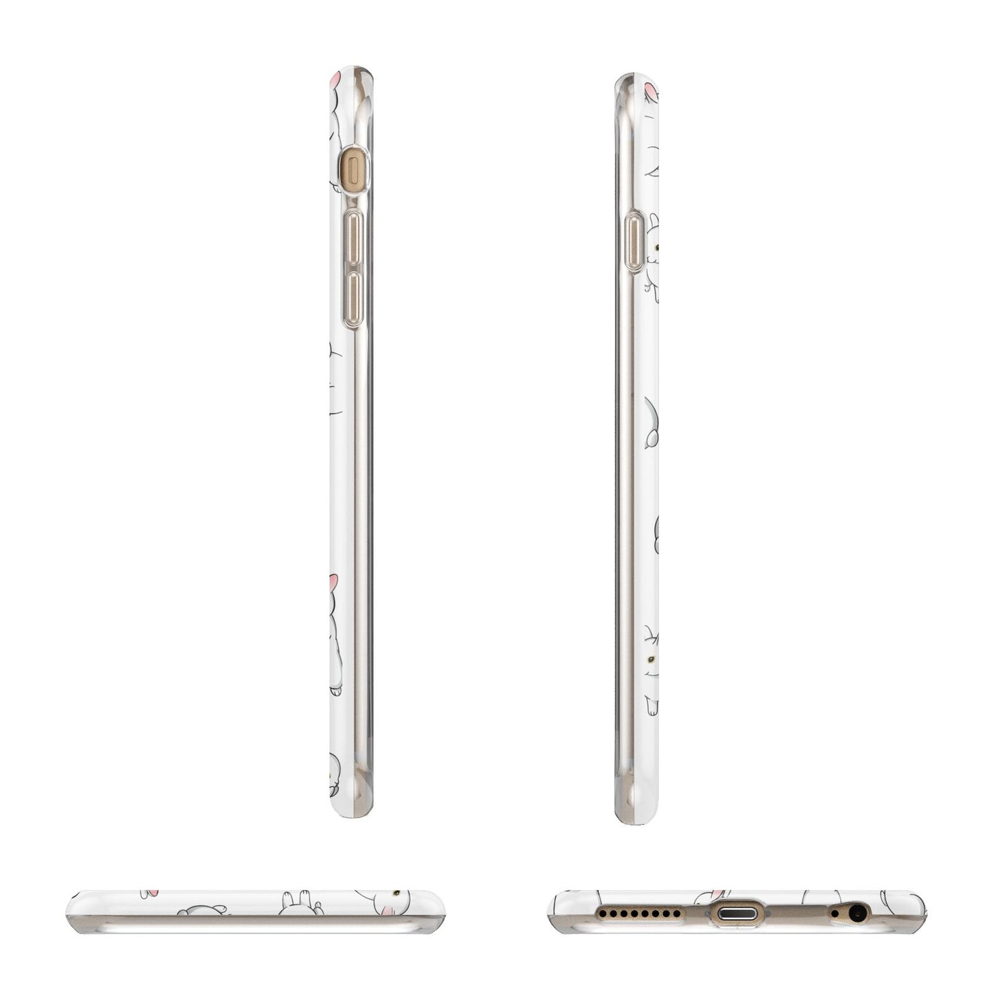 Bunny Rabbit Apple iPhone 6 Plus 3D Wrap Tough Case Alternative Image Angles